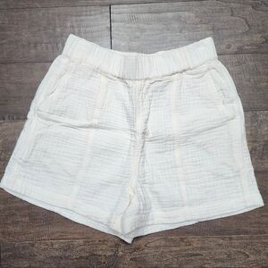 Madewell White Muslin Cotton Pull-On Shorts Size XS